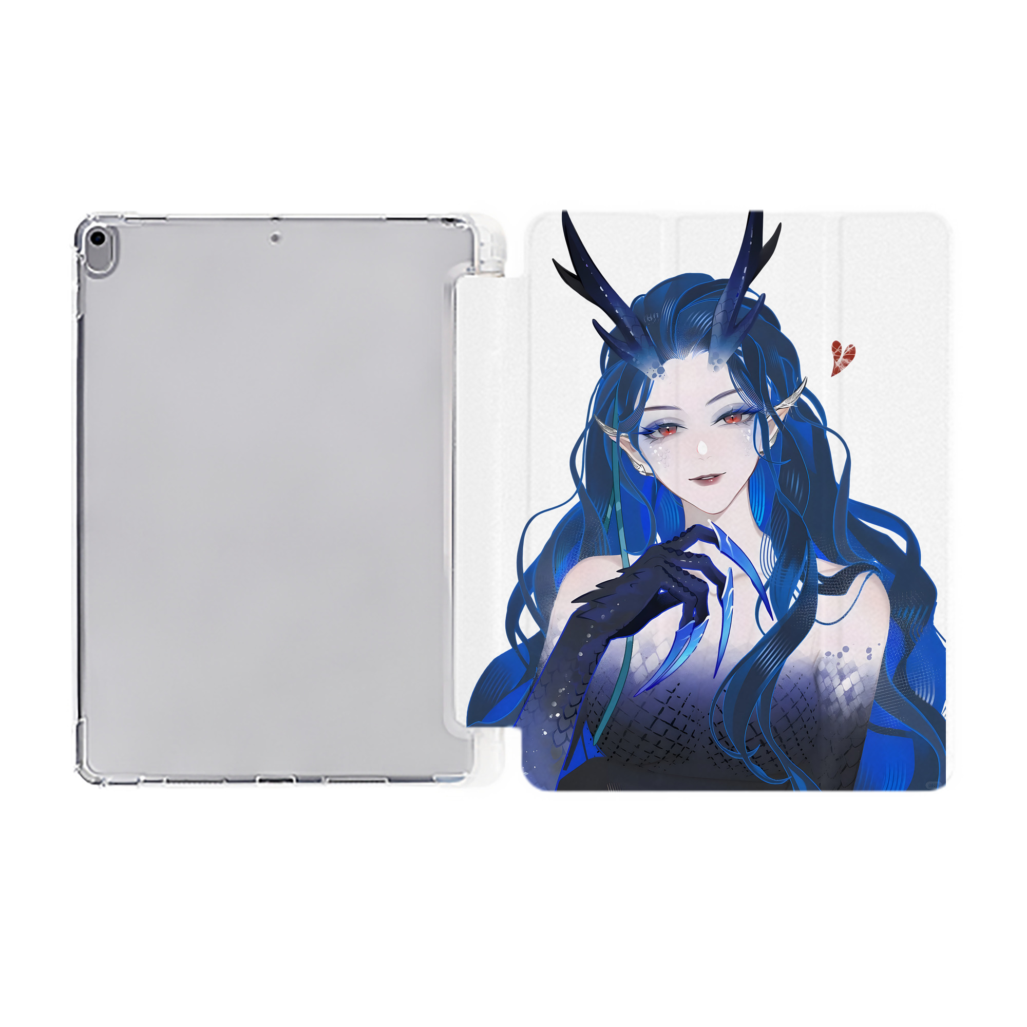 （画像用） Ne Zha 2 ナタ 魔童の大暴れ IPad ケース ペン収納付き 三つ折りスタンド PUレザー×シリコン 対応機種9.5/10.5/10.9インチ